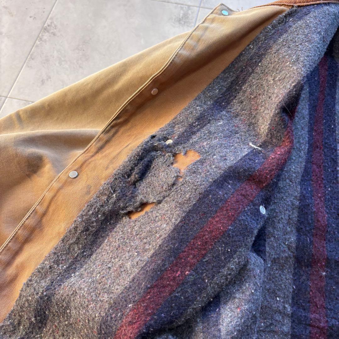 【BORO】カーハート チョアコート USA製 フェード ダメージ ビンテージ