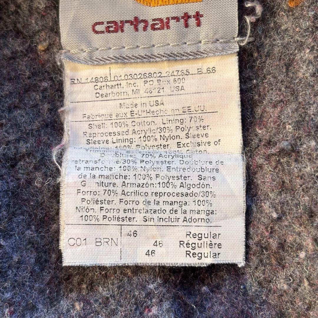 【BORO】カーハート チョアコート USA製 フェード ダメージ ビンテージ