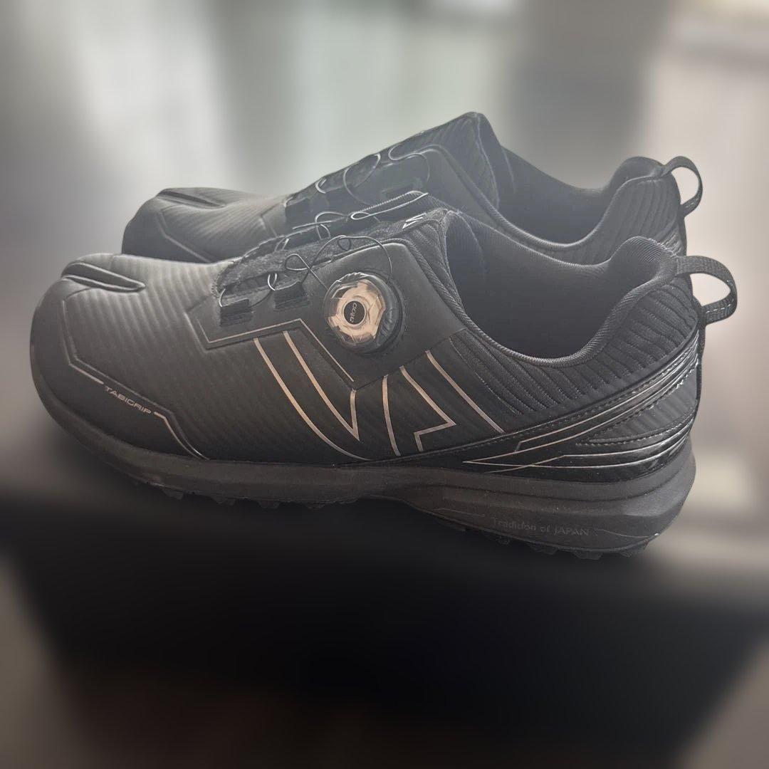 足袋ゴルフシューズ【VG34】ブラック×シルバー　28.5センチ