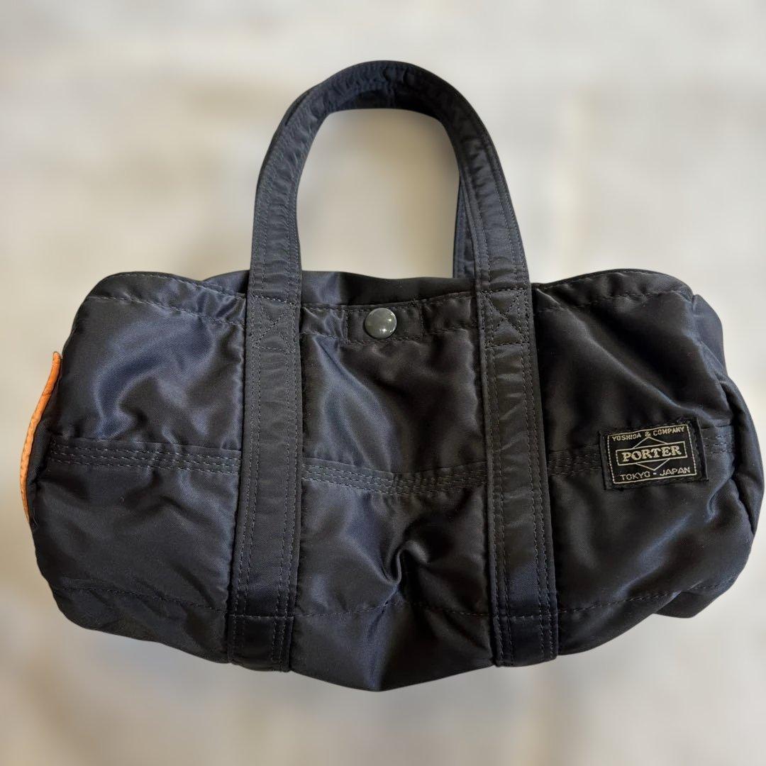 PORTER ミニボストンバッグ ドラム型 ブラック