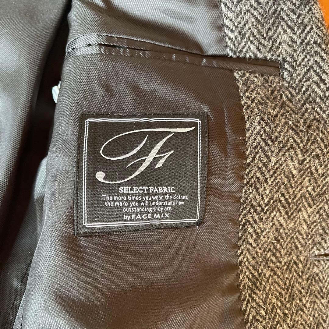 Harris Tweed／FACE MIX☆ヘリンボーン ジャケット グレーLL