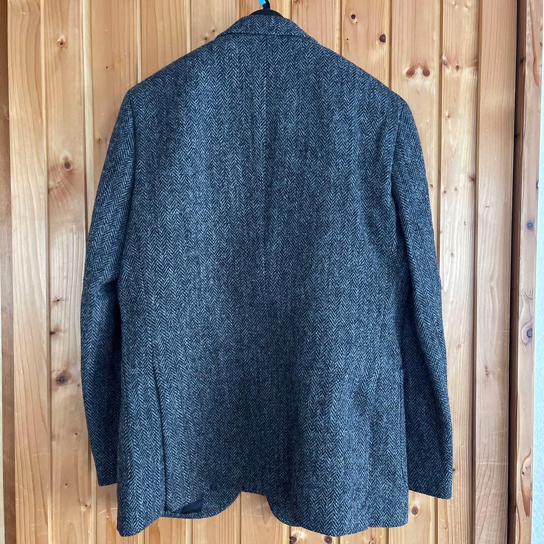 Harris Tweed／FACE MIX☆ヘリンボーン ジャケット グレーLL