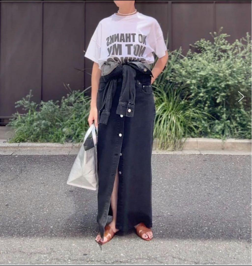 【美品】2025AW WhimGazette ストレッチデニムワンピース　ブルー