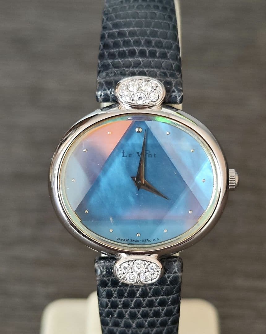 稼働品 SEIKO Le Vent レディース腕時計 水色文字盤 カット風防