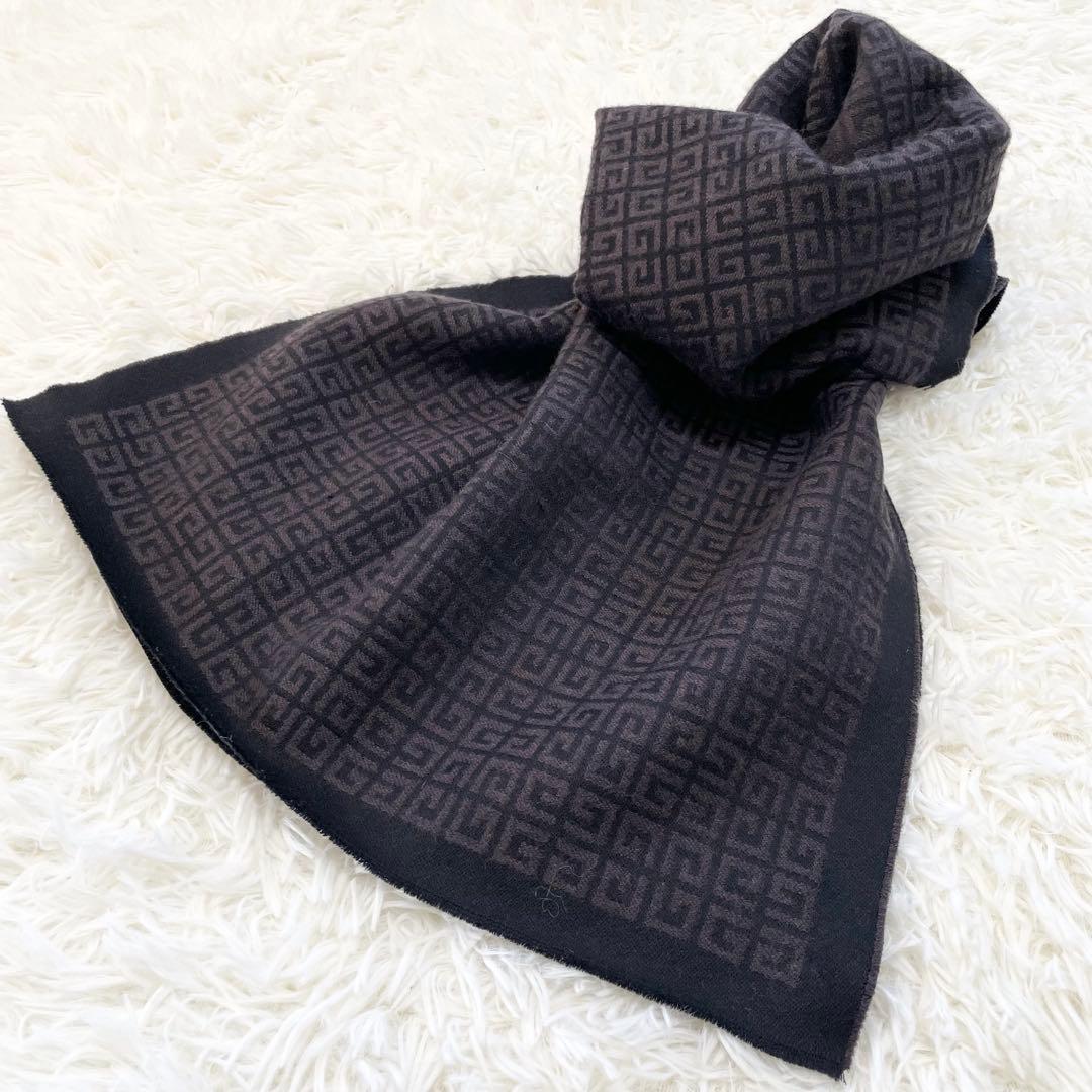 【横田】 GIVENCHY ジバンシー ロゴ ウール マフラー