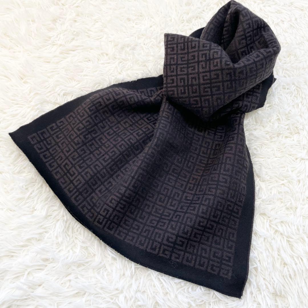 【横田】 GIVENCHY ジバンシー ロゴ ウール マフラー