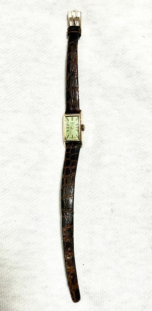 K18 18K 金無垢 ゴールド ケース レディース 角型　腕時計 ジャンク品