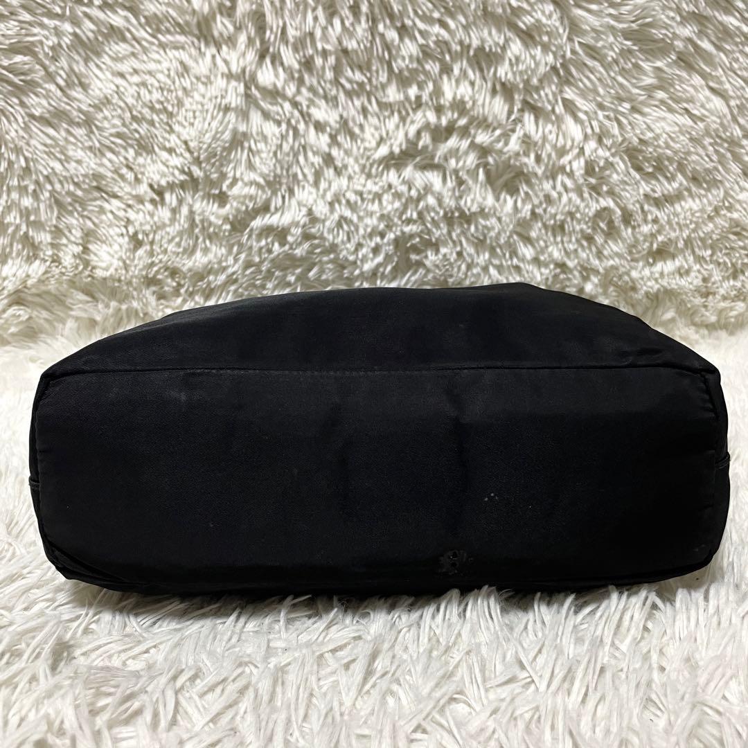 【良品】PRADA プラダ　トートバッグ　ナイロン　レザー　ブラック　黒　肩掛け