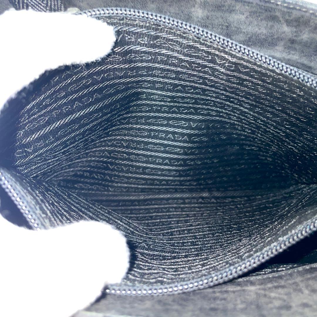 【良品】PRADA プラダ　トートバッグ　ナイロン　レザー　ブラック　黒　肩掛け