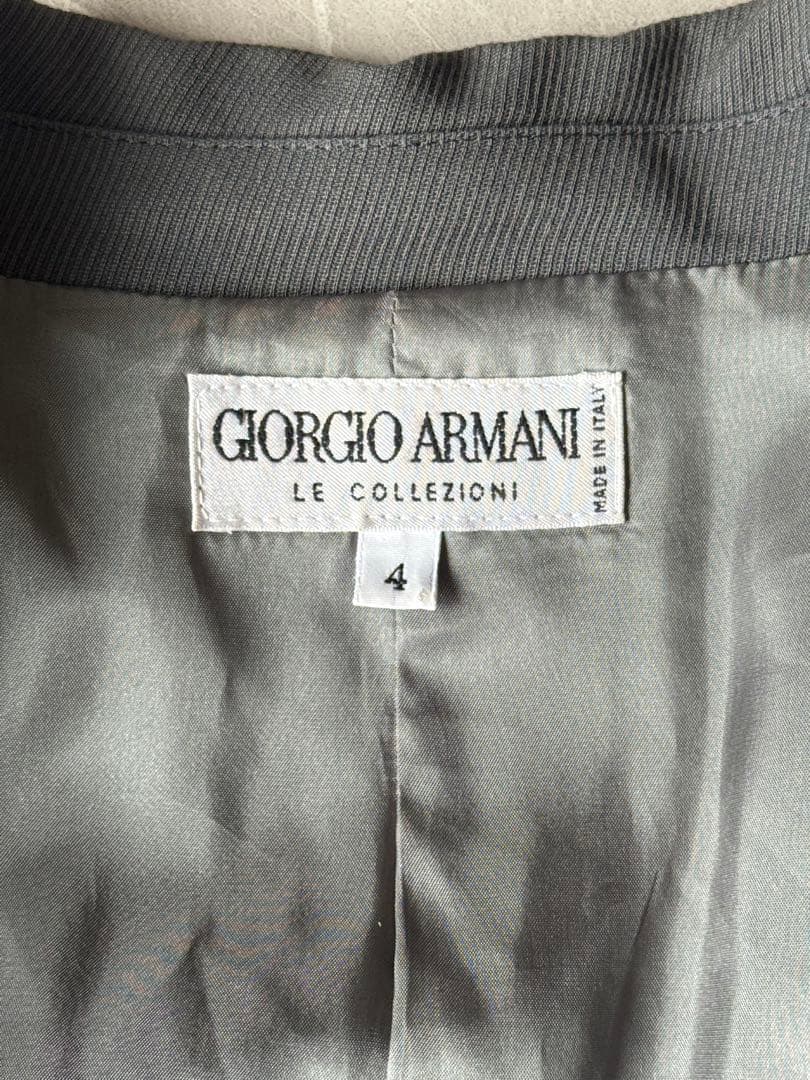 値下げ ジョルジオアルマーニ ベルト付き ロングコート グレー