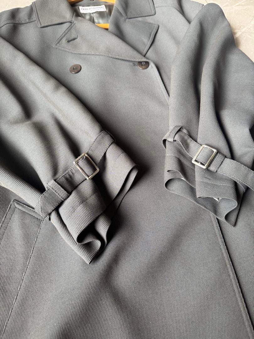 値下げ ジョルジオアルマーニ ベルト付き ロングコート グレー