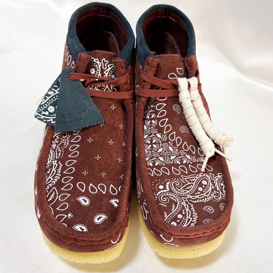 【専用】クラークス ワラビー ブーツ ペイズリー バンダナ ブラウン