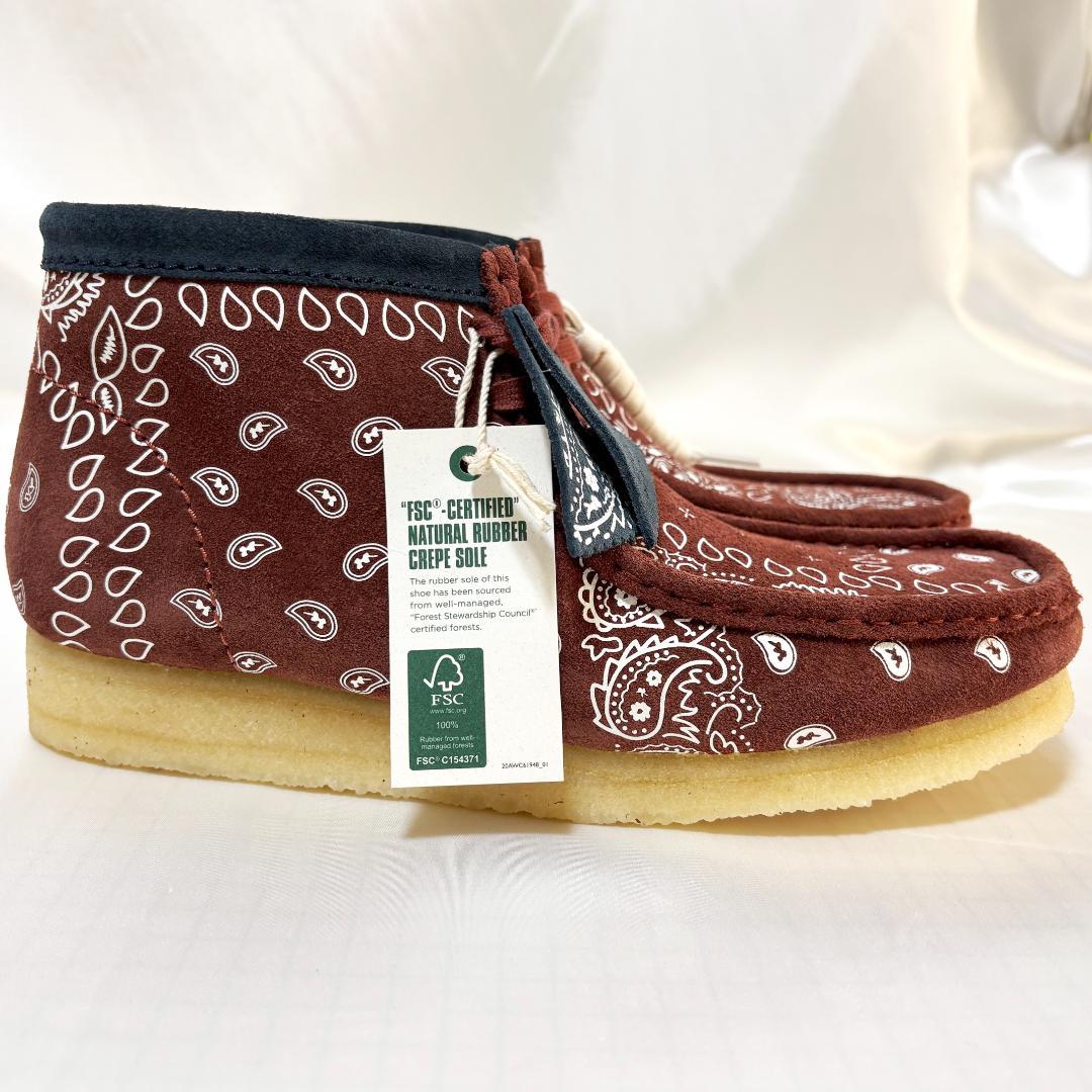 【専用】クラークス ワラビー ブーツ ペイズリー バンダナ ブラウン