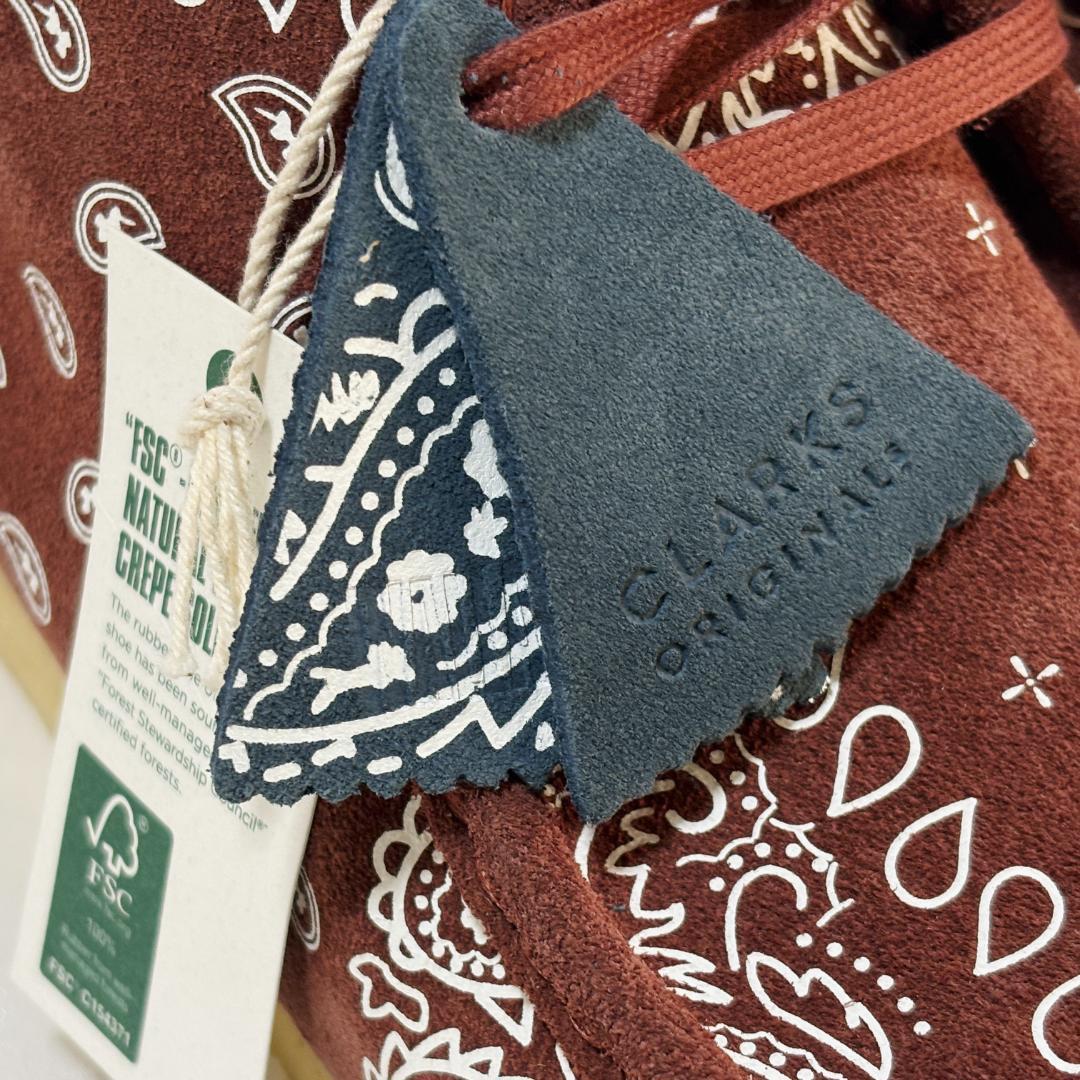 【専用】クラークス ワラビー ブーツ ペイズリー バンダナ ブラウン