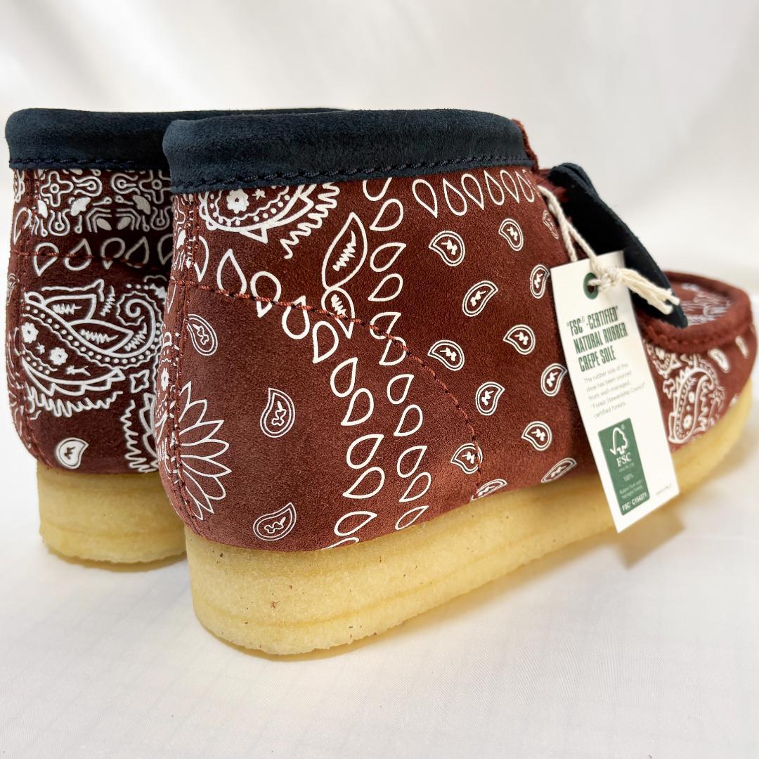 【専用】クラークス ワラビー ブーツ ペイズリー バンダナ ブラウン