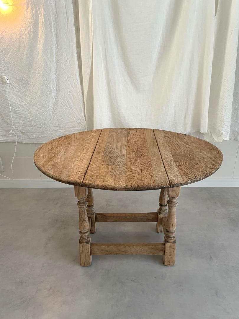 ドロップリーフテーブル　アンティーク　剥離