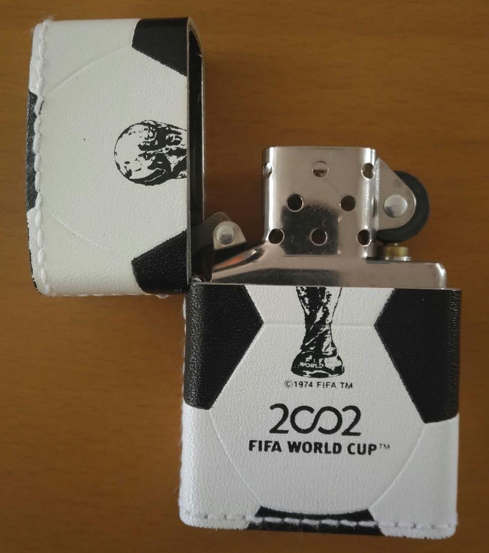 【貴重】2002日韓ワールドカップ記念ZIPPOジッポライター 本革 新品未使用