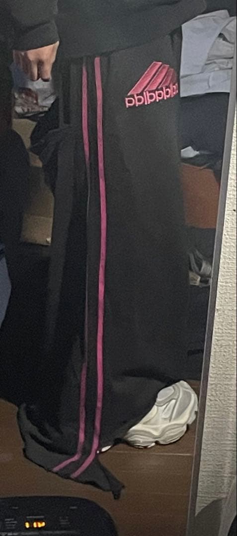 x1oa ダメージスウェットパンツ　黒