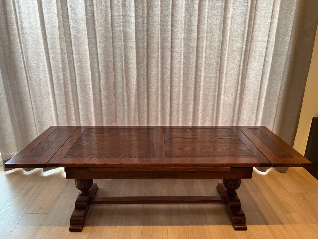 ◆アンティーク調　ドローリーフ　テーブル　　リビング　拡張式　中古品　◆