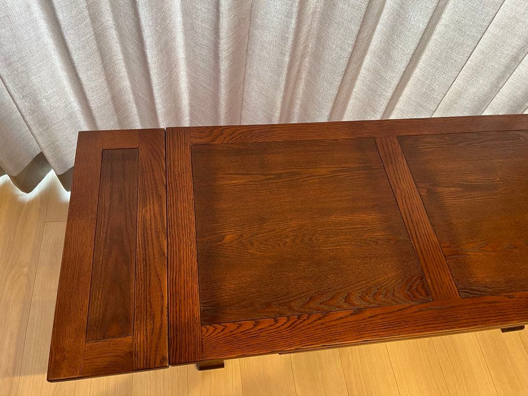 ◆アンティーク調　ドローリーフ　テーブル　　リビング　拡張式　中古品　◆