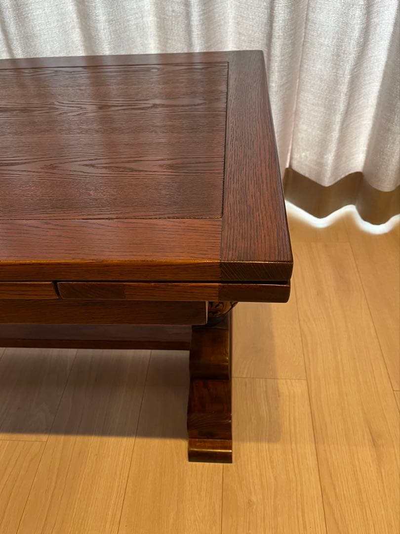 ◆アンティーク調　ドローリーフ　テーブル　　リビング　拡張式　中古品　◆