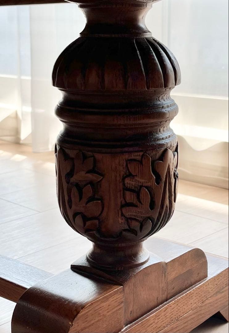 ◆アンティーク調　ドローリーフ　テーブル　　リビング　拡張式　中古品　◆