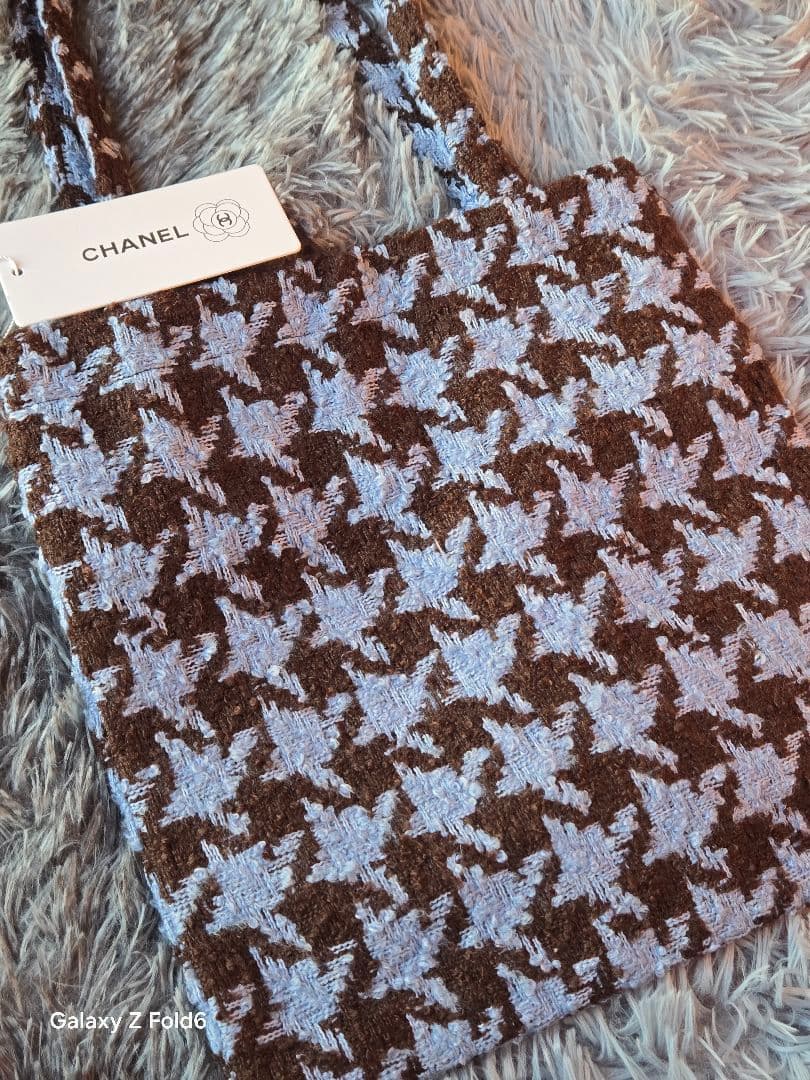 G*フ様 シャネル ビューティー ノベルティ トートバッグ 千鳥格子柄