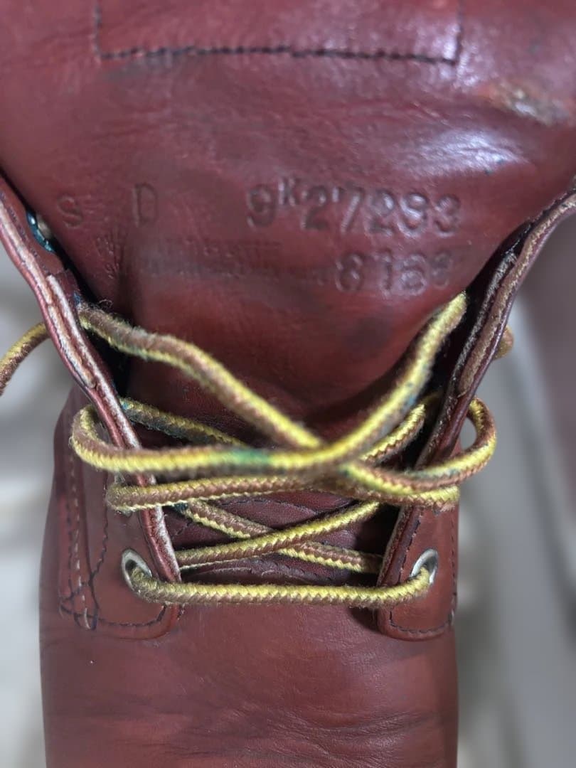 レッドウィング8166 四角犬タグ　US9D 27センチ