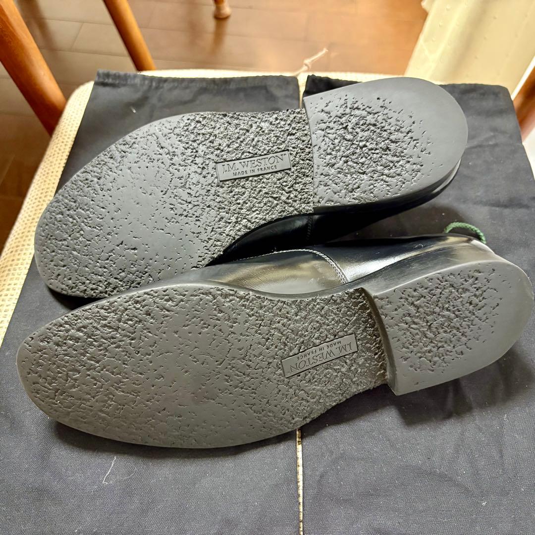 J.M WESTON 300 ストレートチップ ブラック ラバーソール