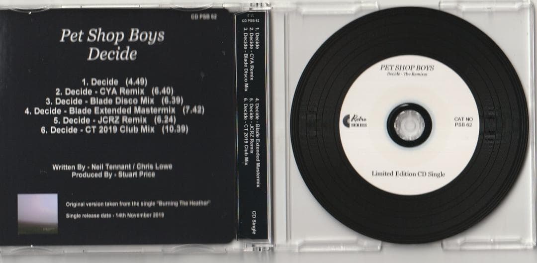 Pet Shop Boys　Decide (The Remixes)　CD
