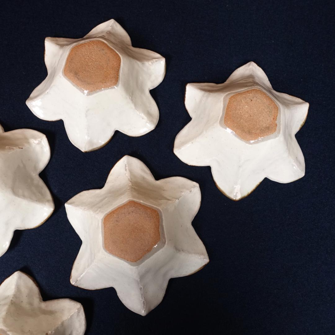 尾形乾山写しの逸品② 百合形向付6客