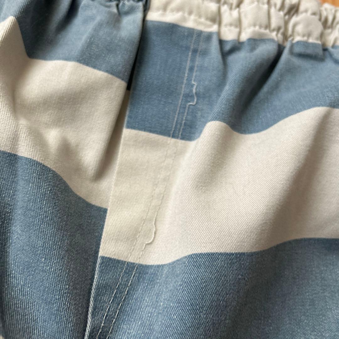 80s ビンテージプリズナーパンツprisoner 囚人服　紺色ボーダー