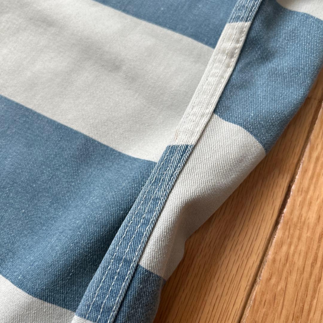 80s ビンテージプリズナーパンツprisoner 囚人服　紺色ボーダー