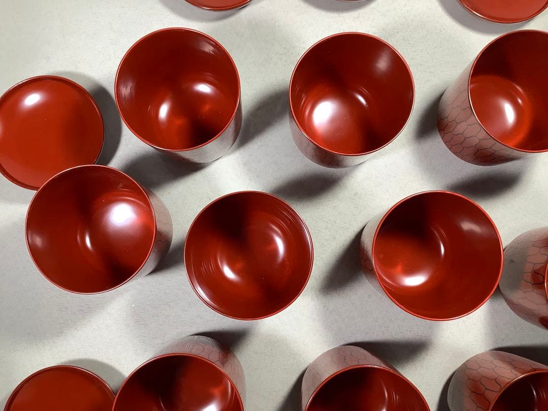 朱塗　黒網目　小吸物椀　茶会席　茶道具　送料無料