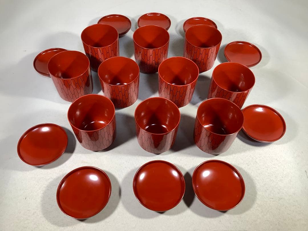 朱塗　黒網目　小吸物椀　茶会席　茶道具　送料無料