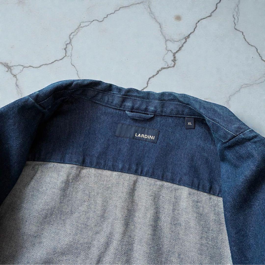 LARDINI テーラードジャケット デニムジャケット インディゴ アンコンXL