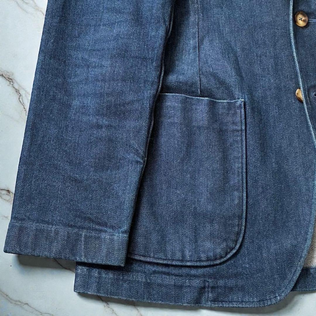 LARDINI テーラードジャケット デニムジャケット インディゴ アンコンXL
