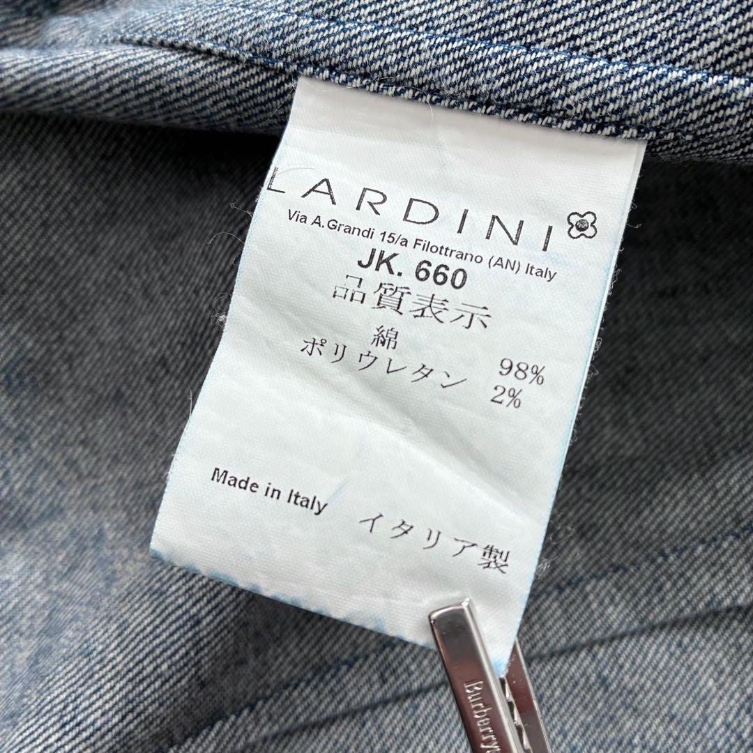 LARDINI テーラードジャケット デニムジャケット インディゴ アンコンXL