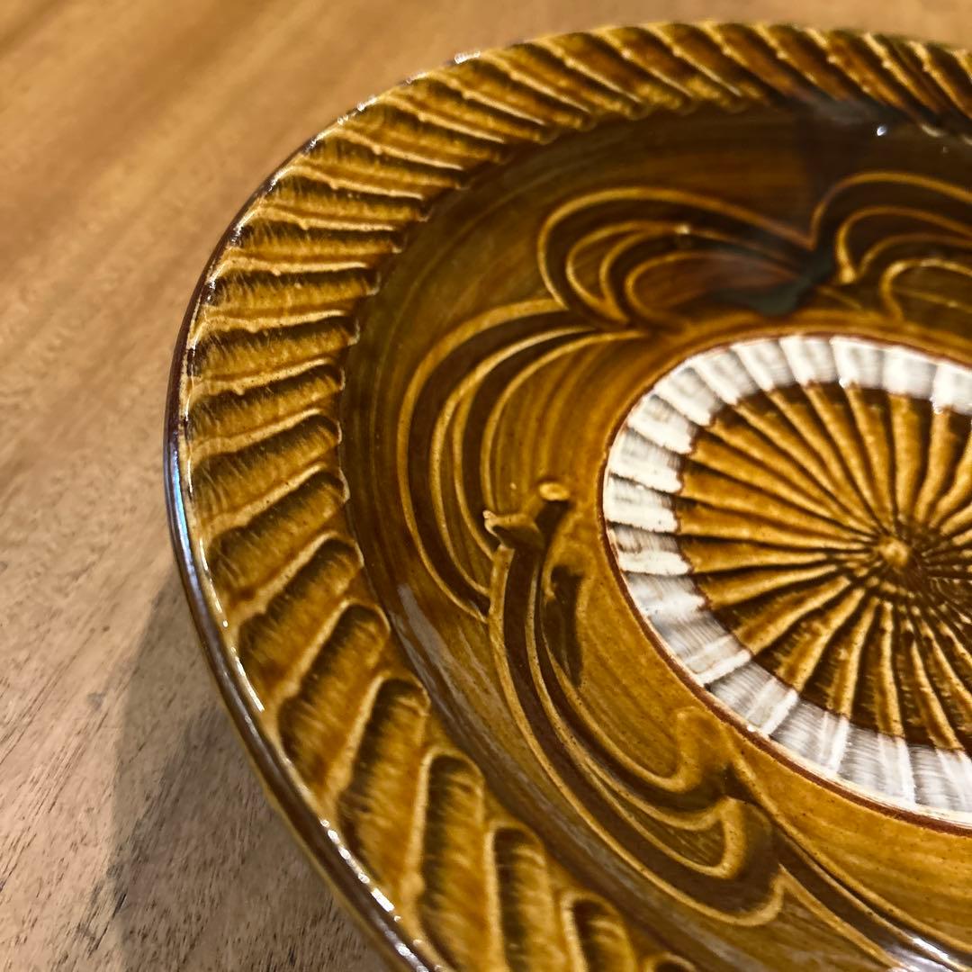 小鹿田焼 坂本浩二窯　刷毛目　節目　平鉢