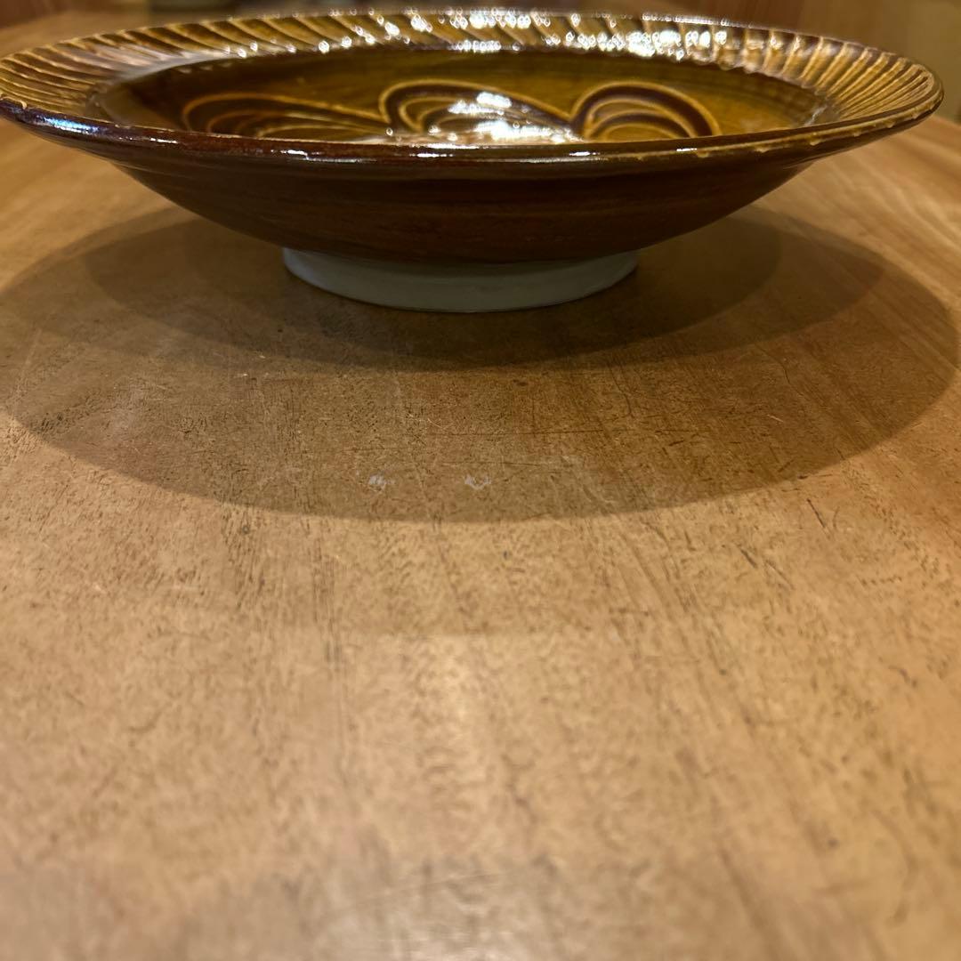 小鹿田焼 坂本浩二窯　刷毛目　節目　平鉢