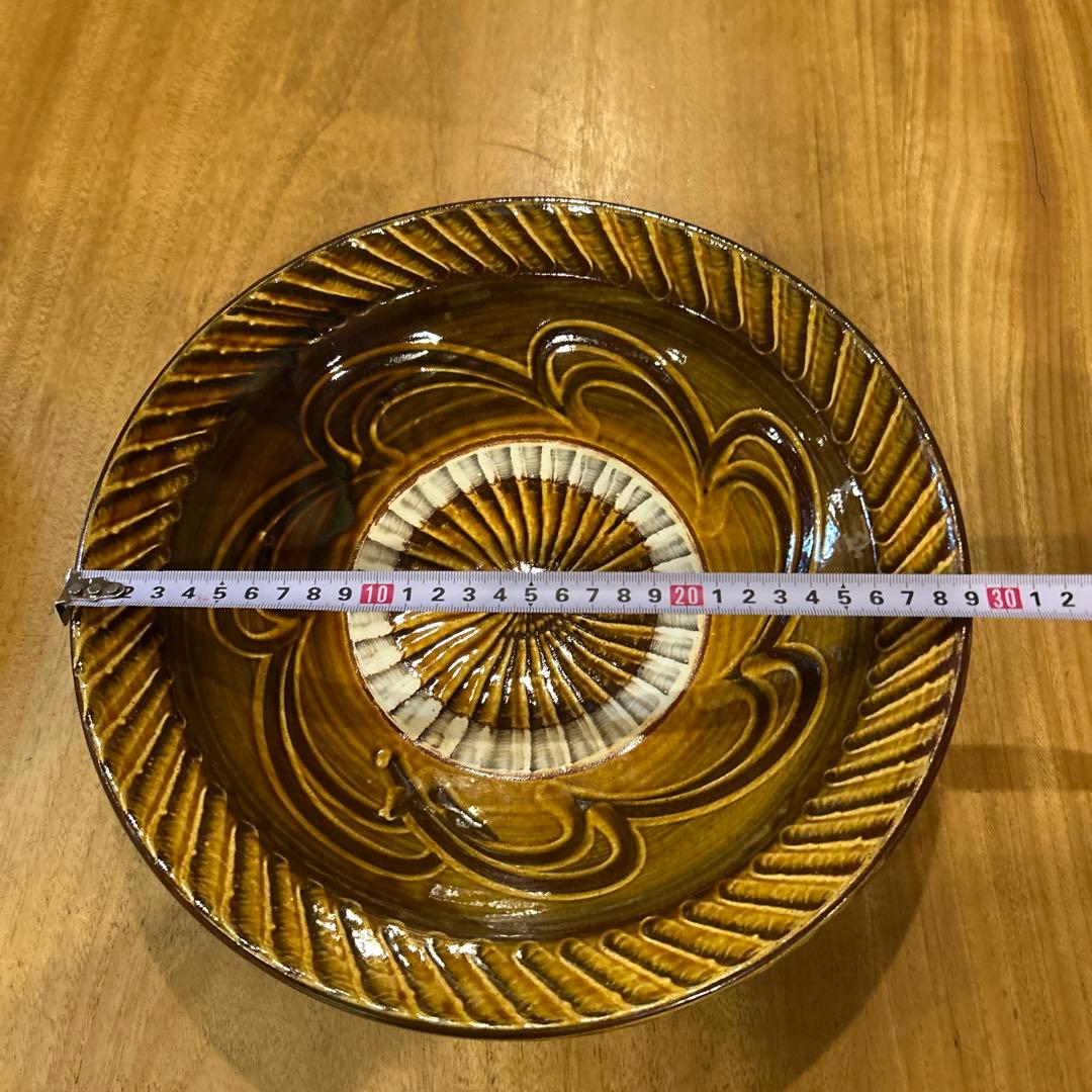 小鹿田焼 坂本浩二窯　刷毛目　節目　平鉢