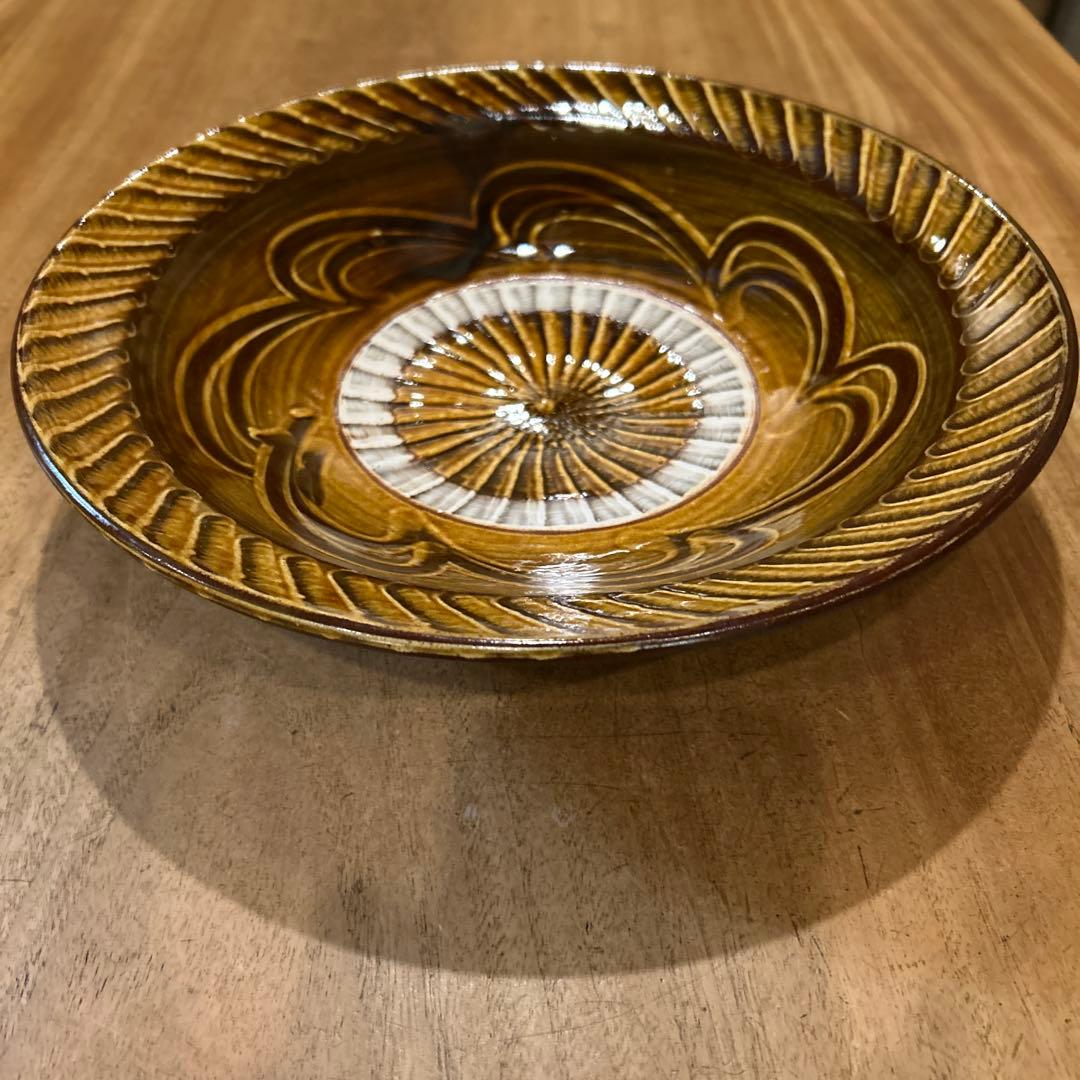 小鹿田焼 坂本浩二窯　刷毛目　節目　平鉢