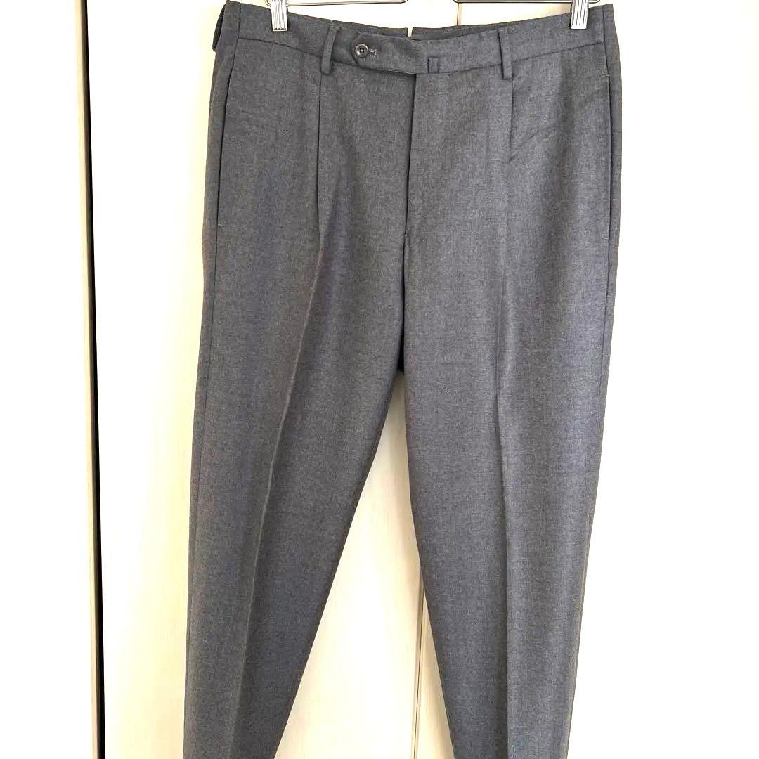 【美品】インコテックス パンツ50サイズミッドグレイ スーパー100s