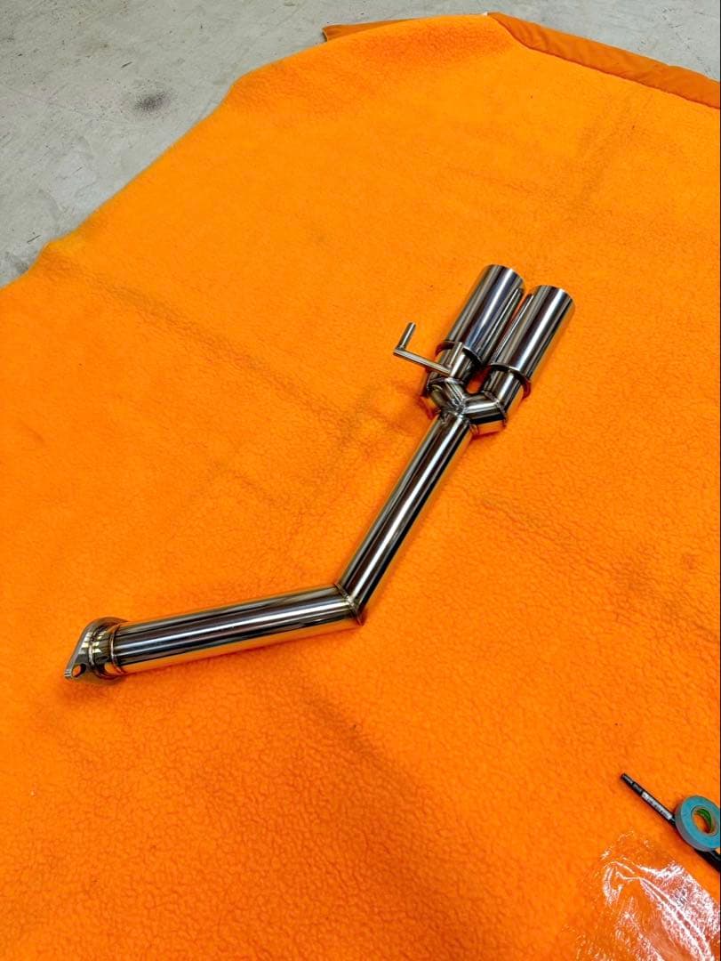 AXVH70カムリオリジナルストレートマフラー リアピースワンオフ