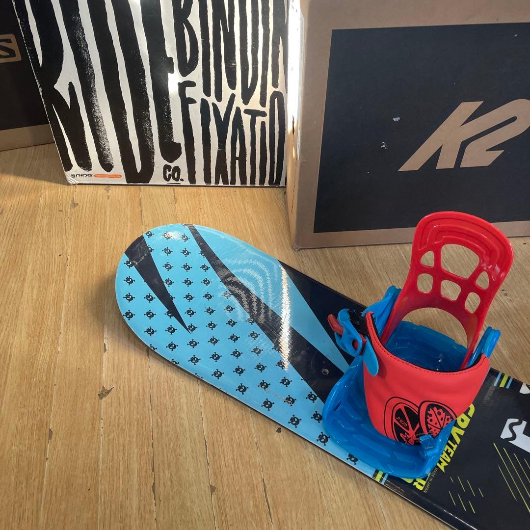 IGNIO×HEAD　キッズスノーボードセット　バイン付3点セット