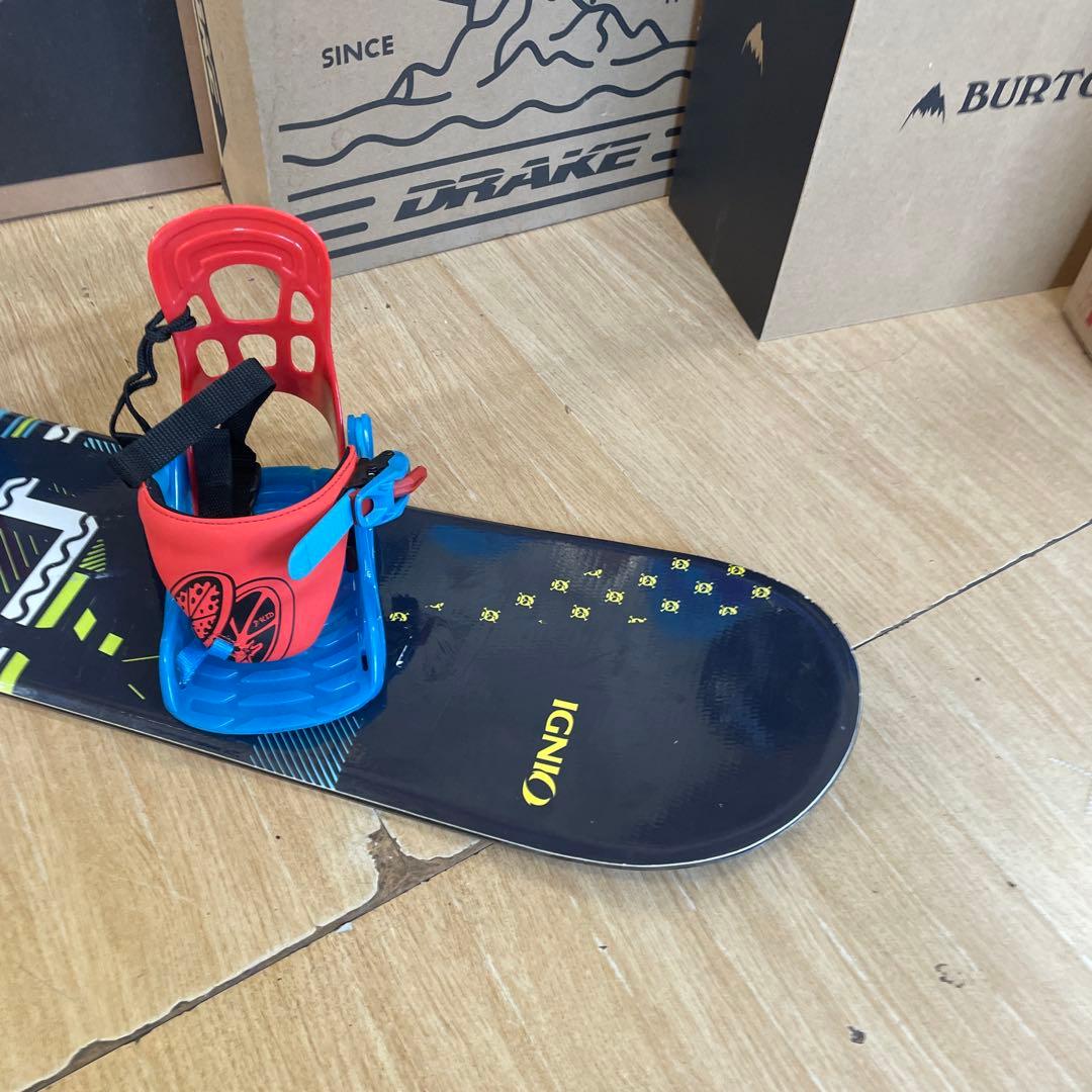IGNIO×HEAD　キッズスノーボードセット　バイン付3点セット