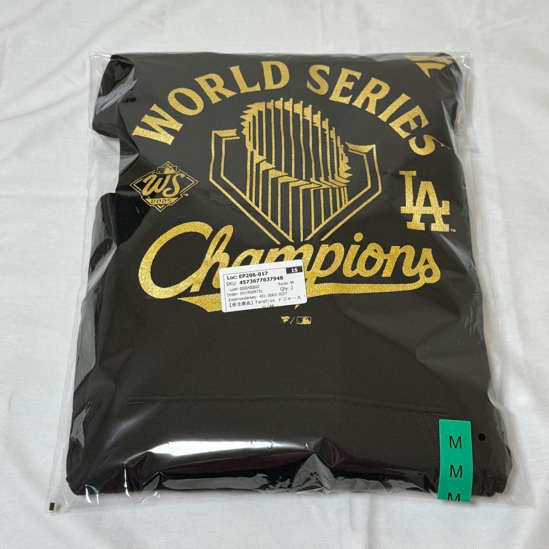 【Mサイズ】2025ドジャースワールドシリーズ優勝パレード商品　ブラック