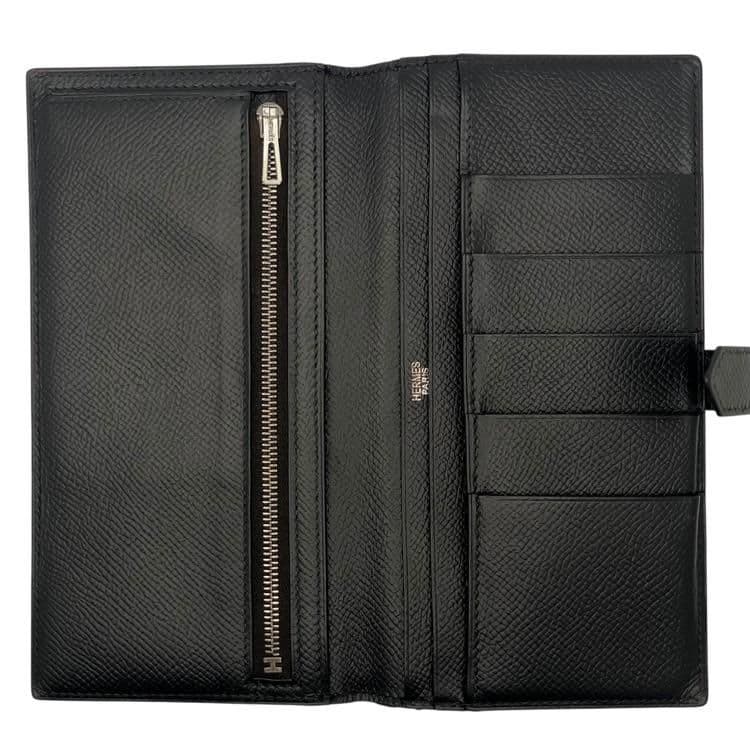極美品 HERMES エルメス ベアン クラシック 長財布 ▢I刻印 ブラック