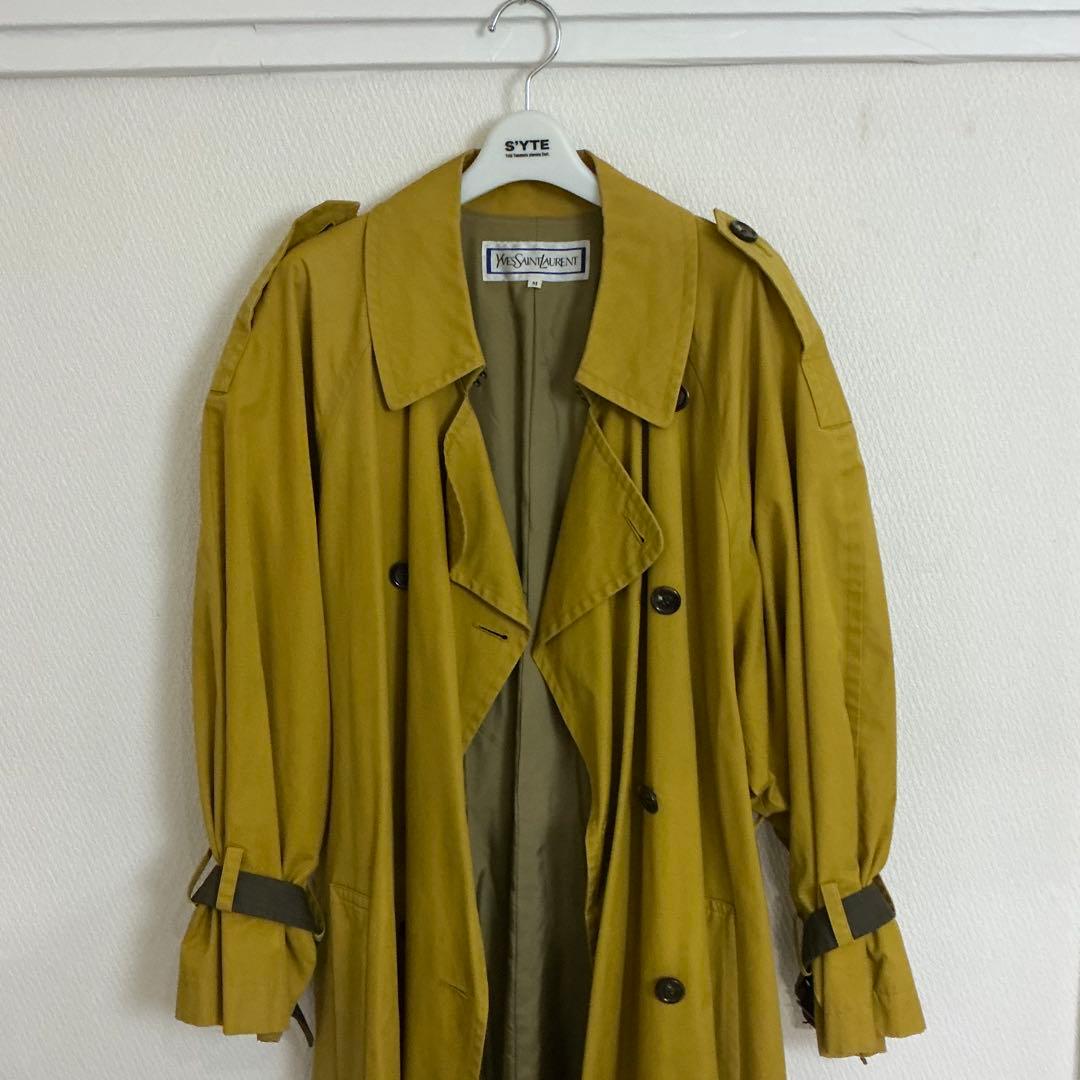 Yves Saint Laurent イエロー マスタード トレンチコート