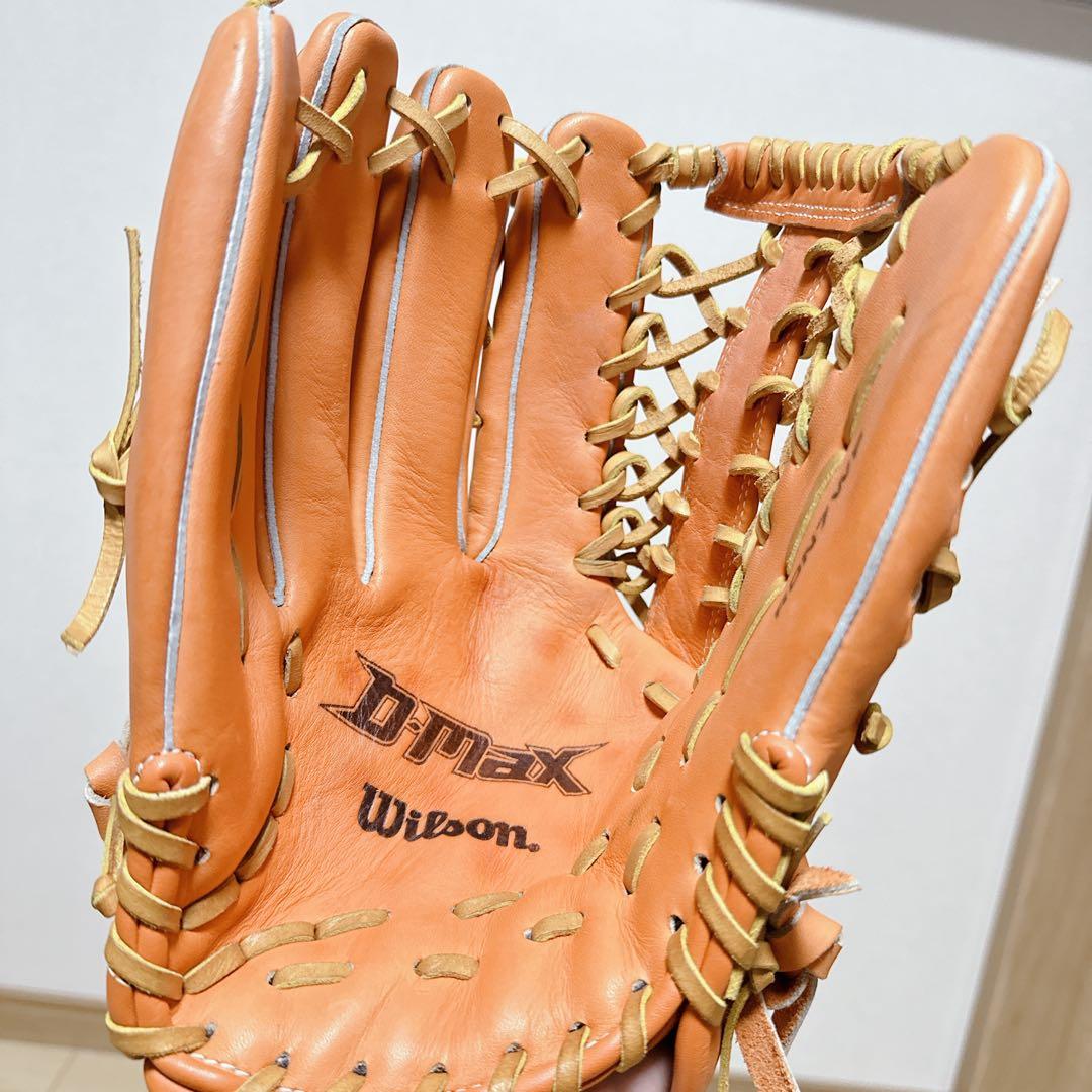 極美品 Wilson ウィルソン D-MAX 一般軟式 左利き用 外野 グローブ